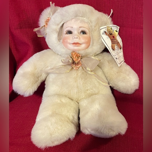 Vintage Rare Sandra William Creation Porcelain Plush “Teddy Bear”, 1992, Candice - Picture 1 of 12